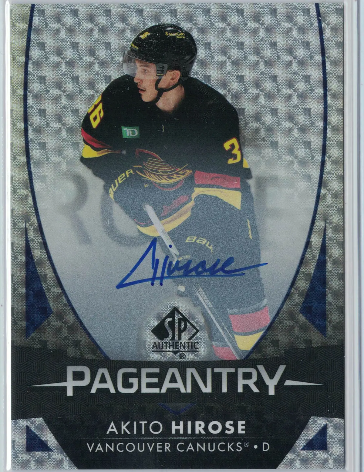 Akito Hirose 2023-24 SP Authentic Pageantry #P-73 Hockey Card — front