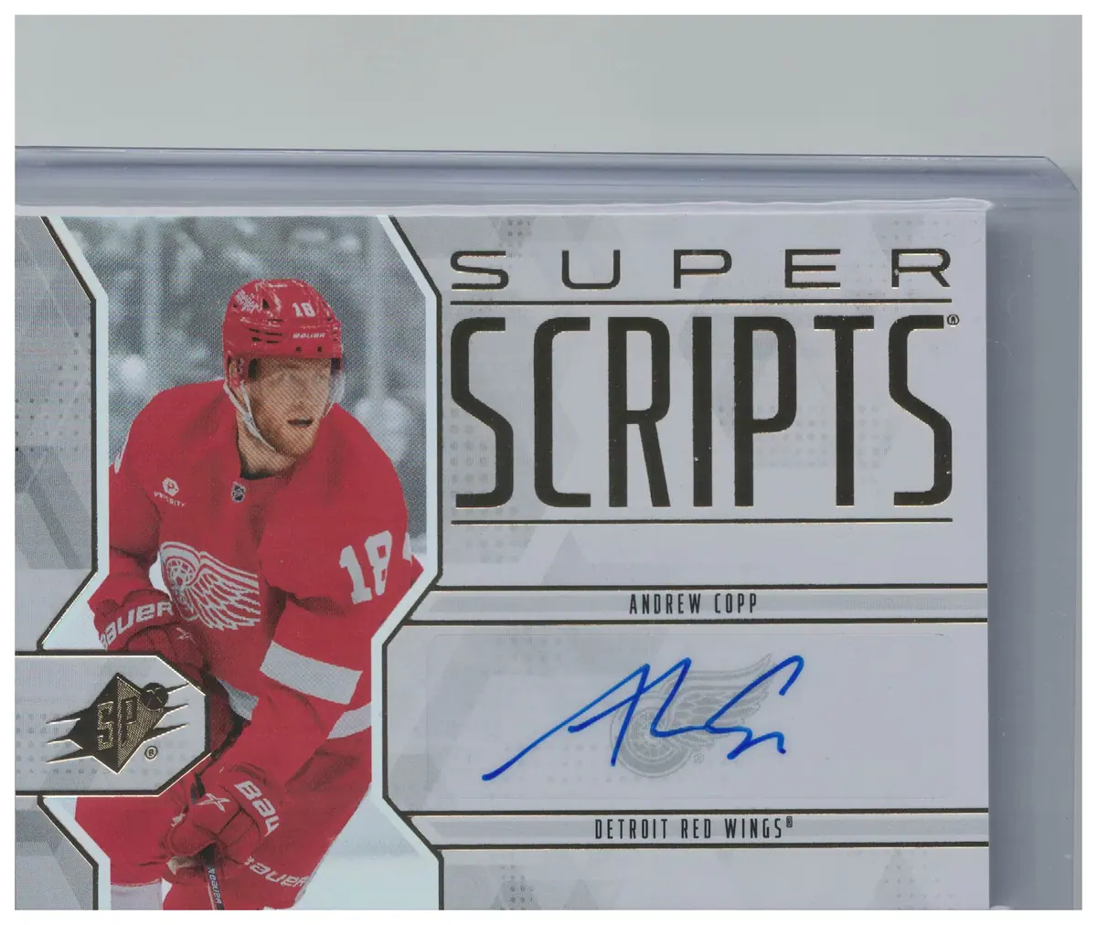 Andrew Copp SPx Super Scripts Auto Autograph SS-AC Red Wings 2025-26 Upper Deck — front