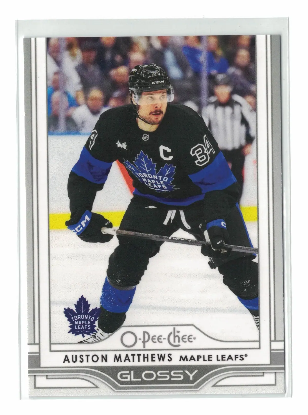 Auston Matthews O-Pee-Chee Glossy #OG-25 2025-26 Upper Deck Series 1 Hockey Card — front