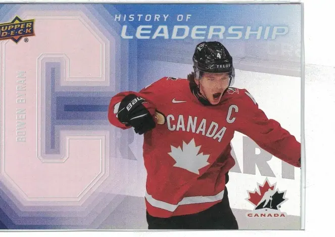 Bowen Byram 2026 Upper Deck Team Canada History of Leadership #HL-17 Hockey Card — front