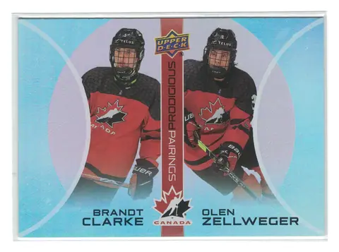 Brandt Clarke / Olen Zellweger Prodigious Pairings #PP-4 2026 Upper Deck Team Canada