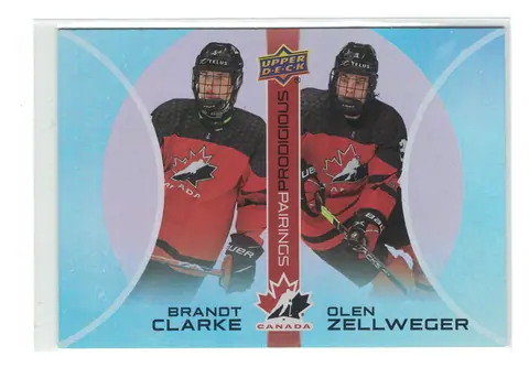 Brandt Clarke / Olen Zellweger Prodigious Pairings #PP-4 2026 UD Team Canada