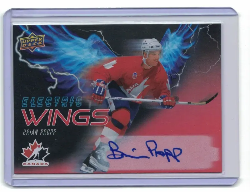 Brian Propp Electric Wings Red Auto EW-20 Flyers 2026 UD Team Canada Autograph — front