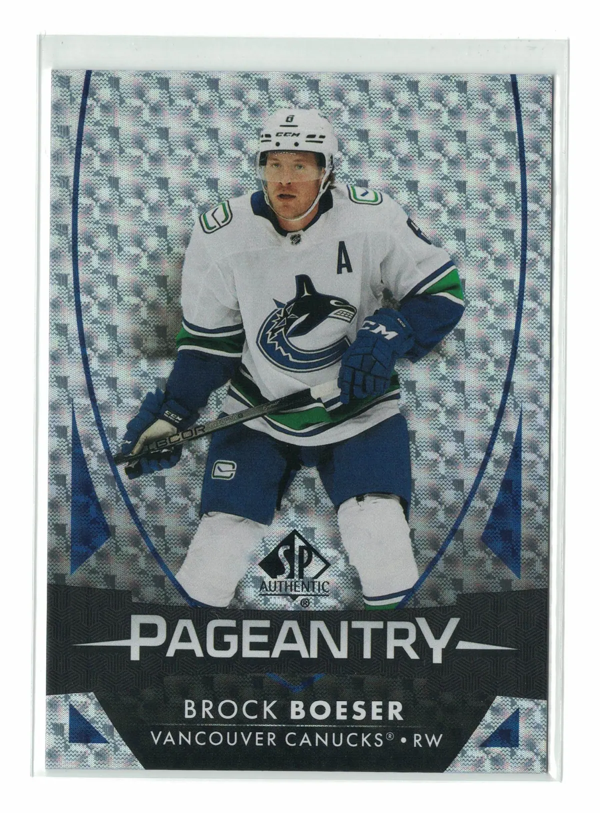 Brock Boeser Pageantry #P-26 2023-24 SP Authentic Hockey Card — front