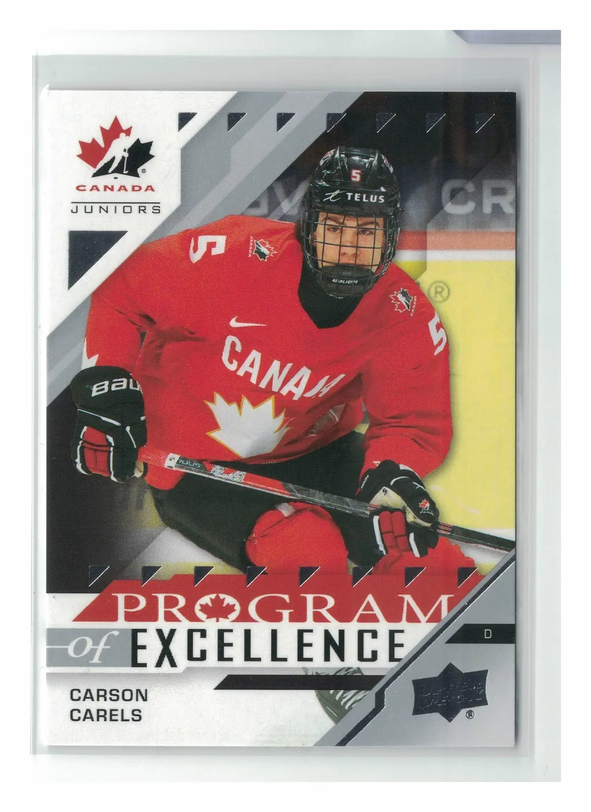 Carson Carels Program of Excellence #127 2026 Team Canada Juniors Hockey Card — front