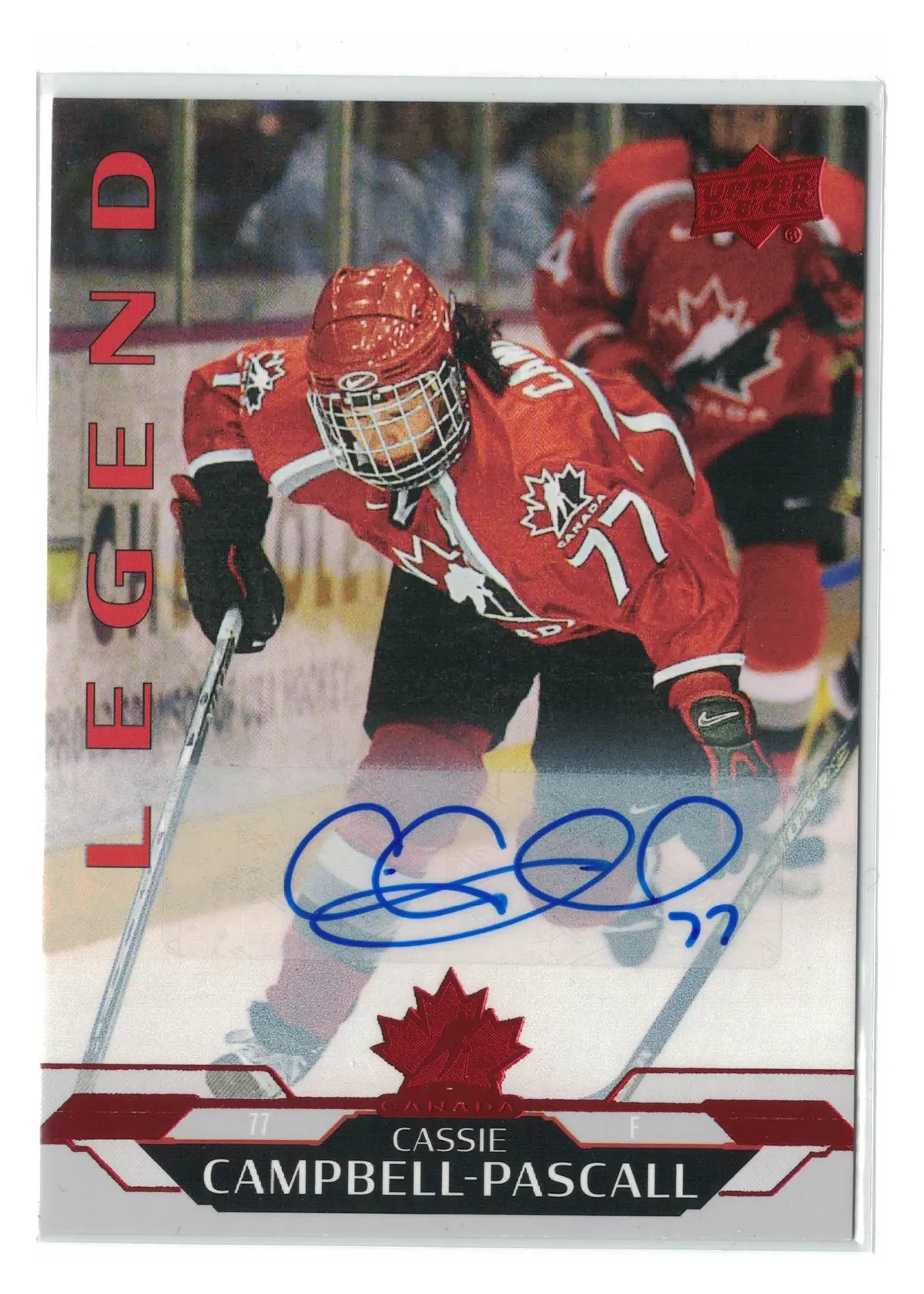 Cassie Campbell-Pascall Legend #198 2026 UD Team Canada Auto — front