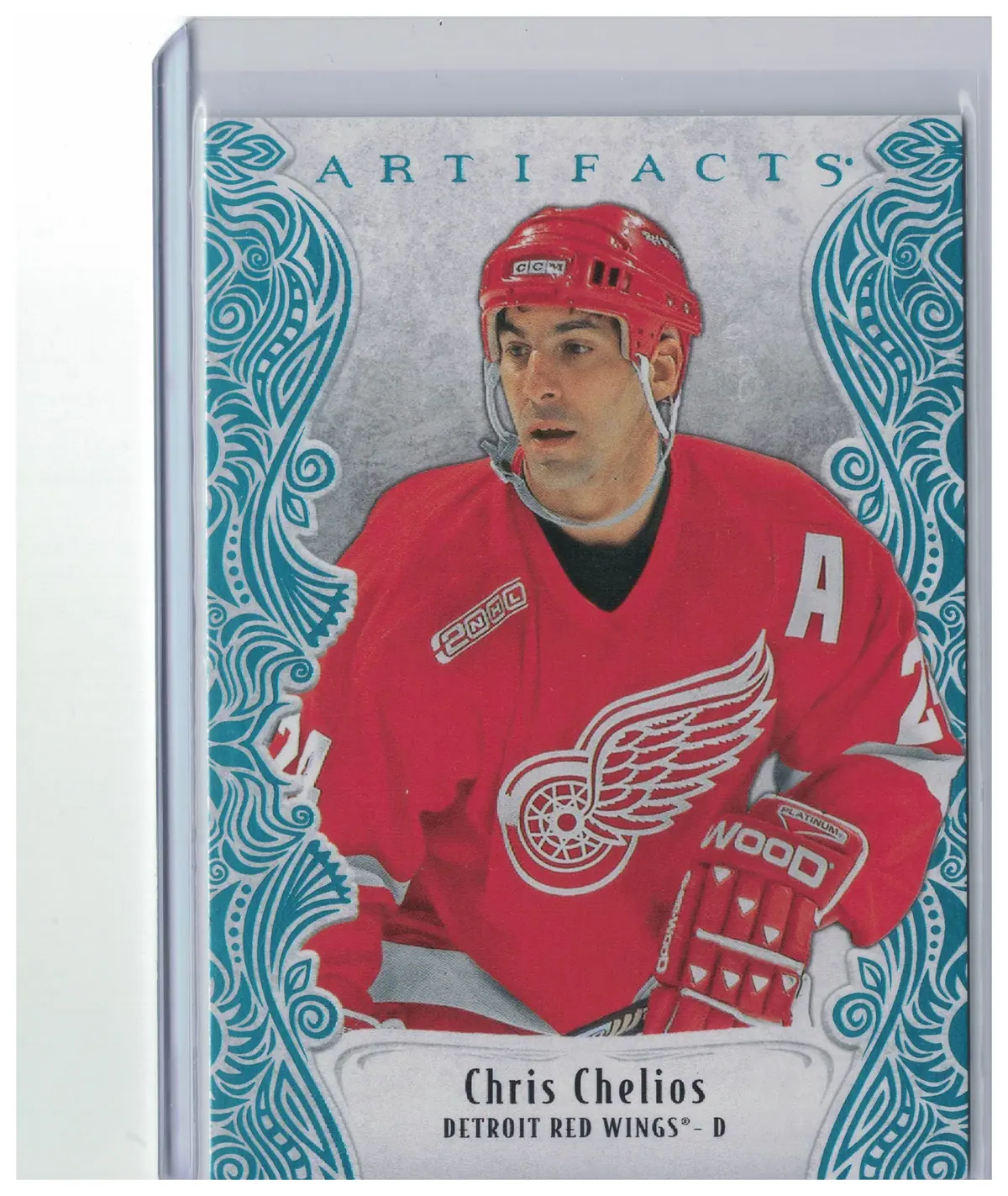 Chris Chelios Metallic Blue 07/40 #168 Red Wings HOF 2025-26 UD Artifacts Hockey — front