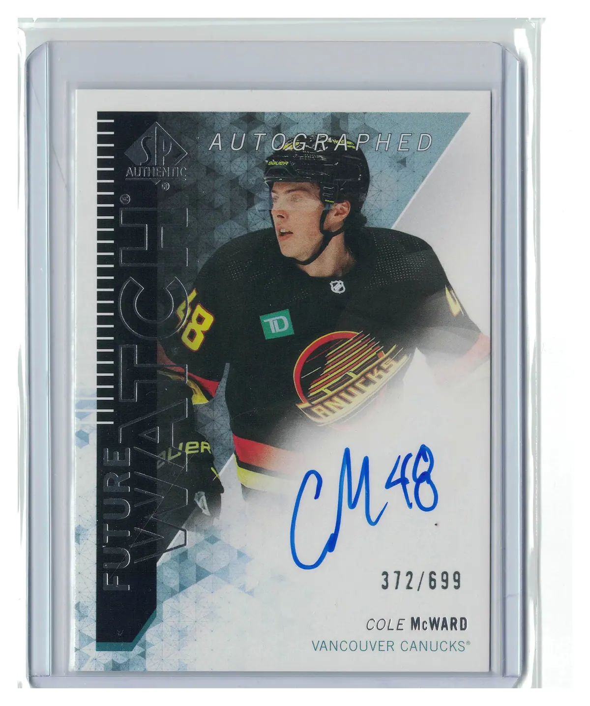 Cole McWard Retro Future Watch Auto 372/699 #RFWA-CM 2023-24 SP Authentic — front