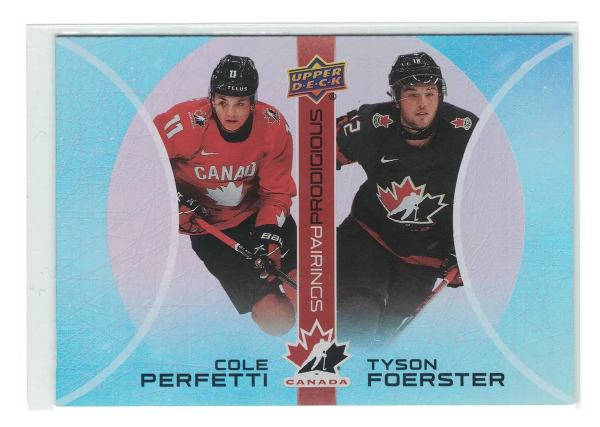 Cole Perfetti / Tyson Foerster Prodigious Pairings #PP-9 2026 UD Team Canada — front