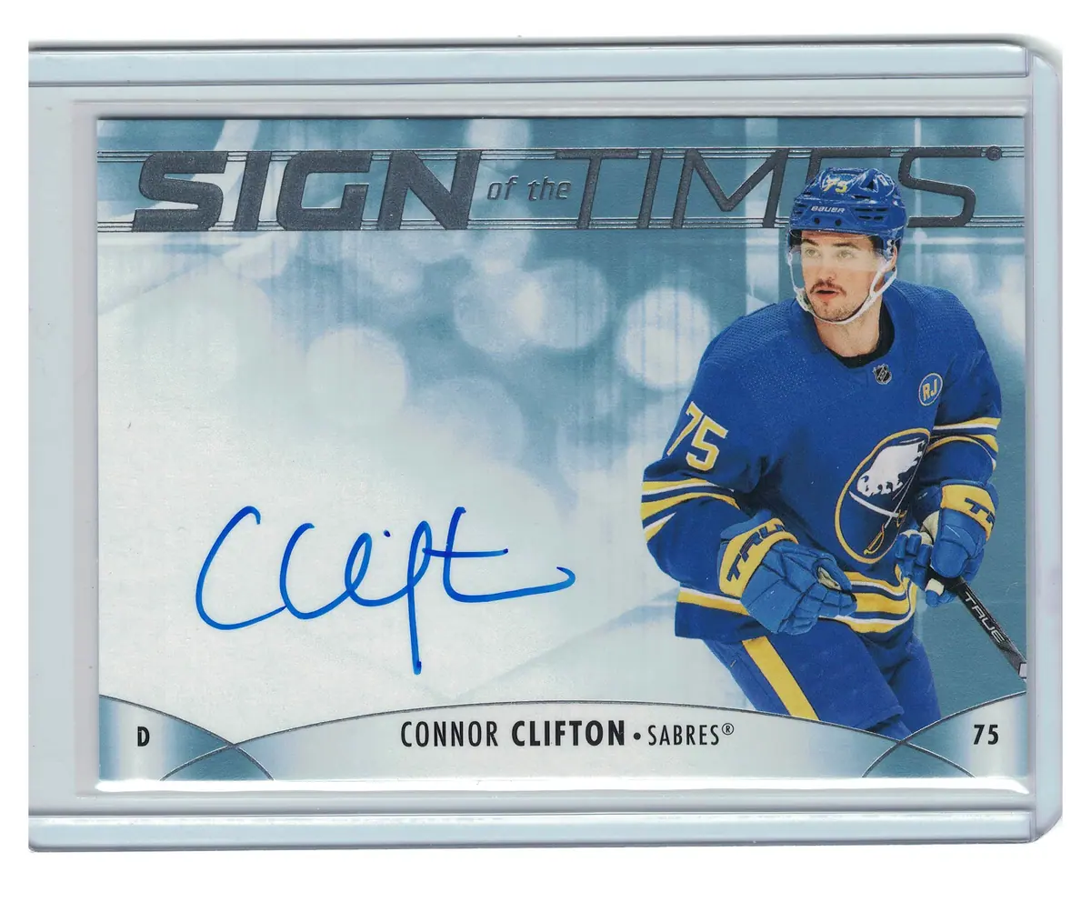 Connor Clifton Sign of the Times Auto #SOTT-CC Sabres 2023-24 SP Authentic Card — front