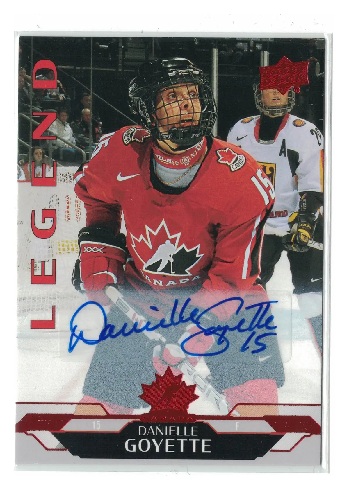 Danielle Goyette Legend #172 2026 UD Team Canada Auto — front