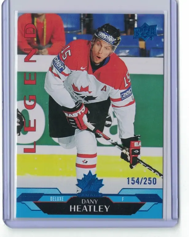Dany Heatley Legend Deluxe /250 #185 Senators 2026 Upper Deck Team Canada — front