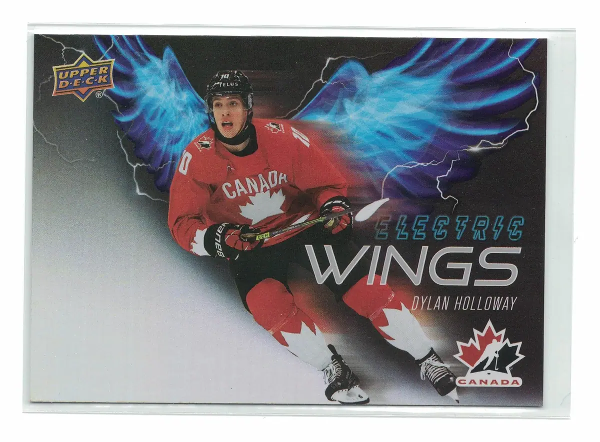 Dylan Holloway Electric Wings #EW-9 2026 UD Team Canada — front