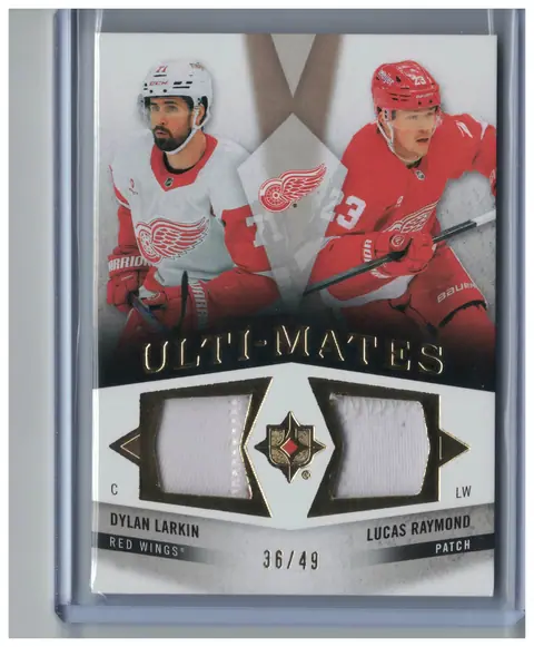 Larkin Raymond Ulti-Mates Dual Patch 36/49 UTM-LR Red Wings 2025-26 UD Ultimate