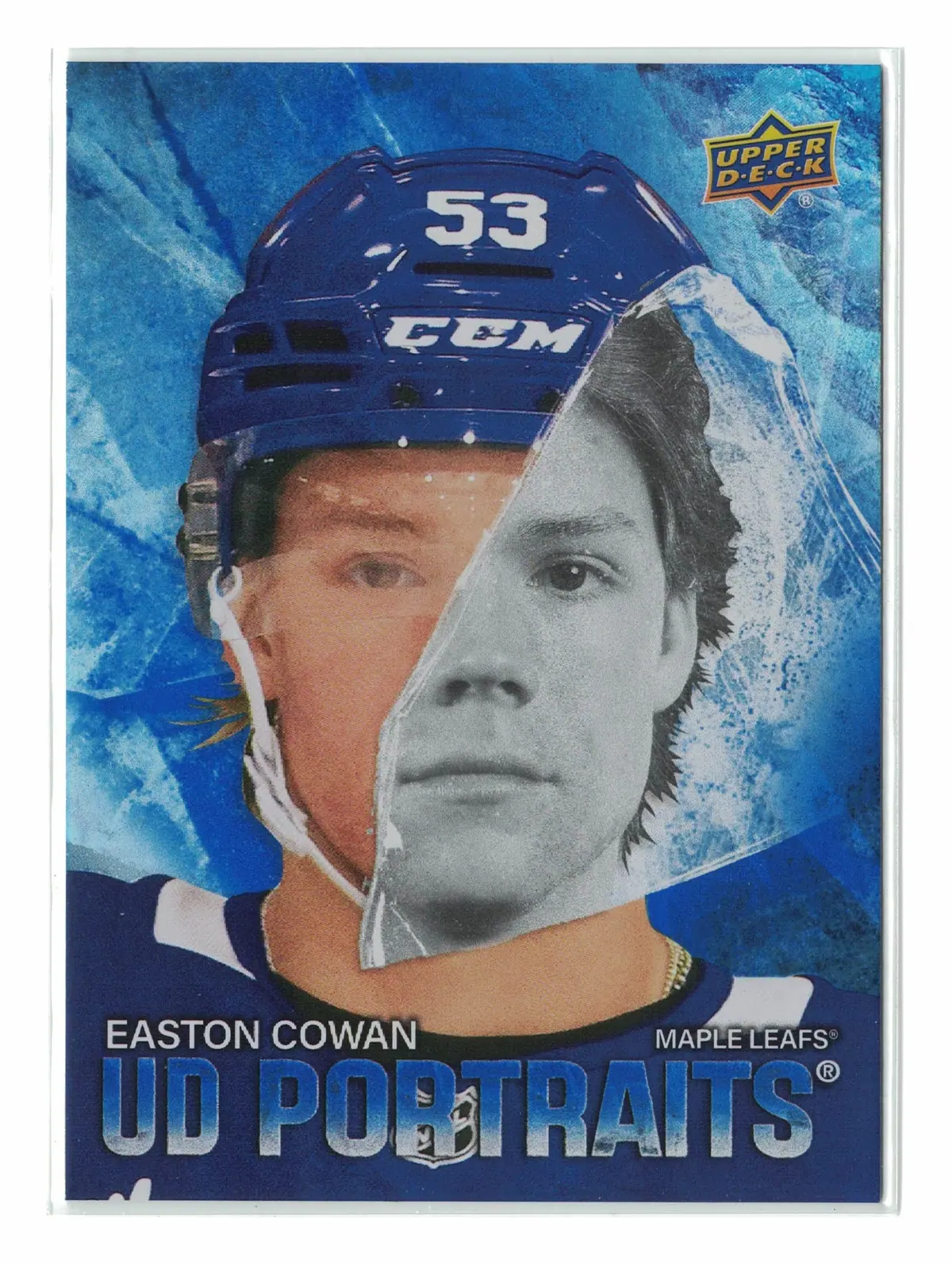 Easton Cowan UD Portraits #P-57 2025-26 Upper Deck Series 2 Hockey Card — front
