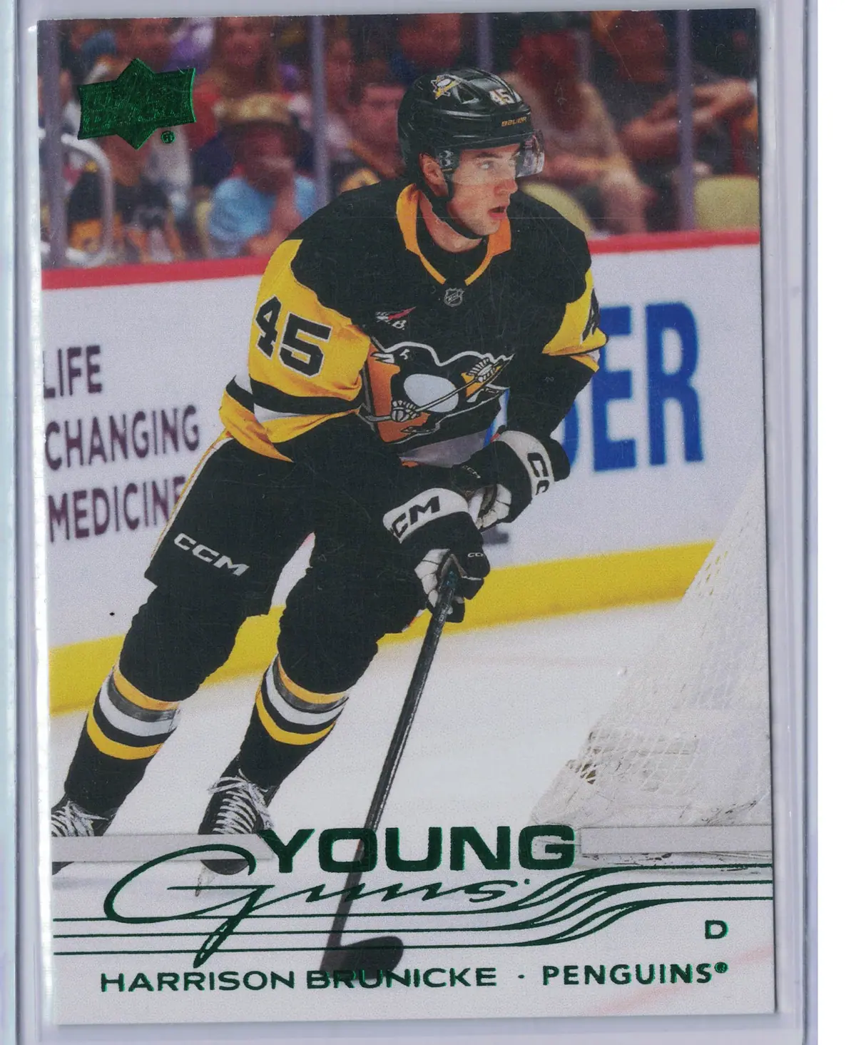Harrison Brunicke 2025-26 Upper Deck Series 2 Young Guns — HOLIDAY #474 — front