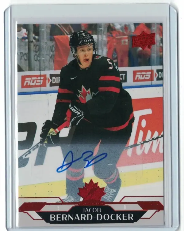 Jacob Bernard-Docker Auto #30 Red Wings 2026 Upper Deck Team Canada Autograph — front