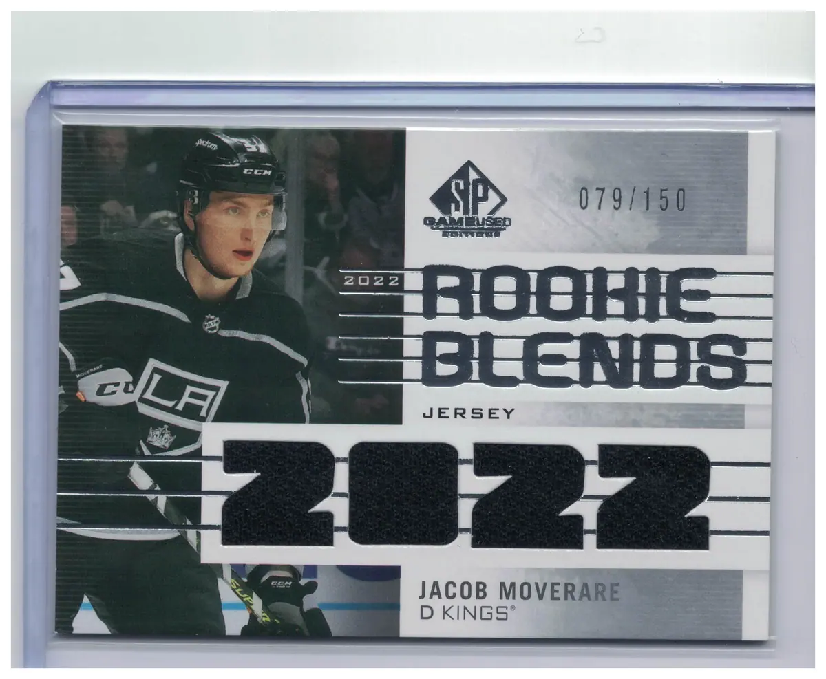 Jacob Moverare Rookie Blends /150 RB-MO Kings 2022-23 SP Game Used Rookie Relic — front