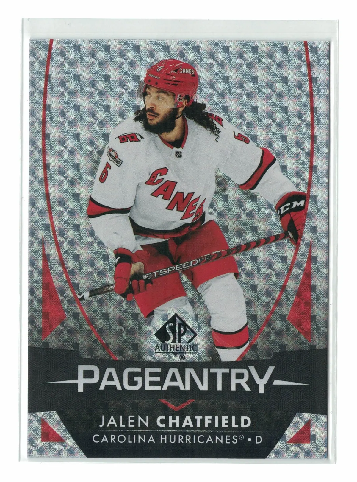 Jalen Chatfield Pageantry #P-44 2023-24 SP Authentic Hockey Card — front