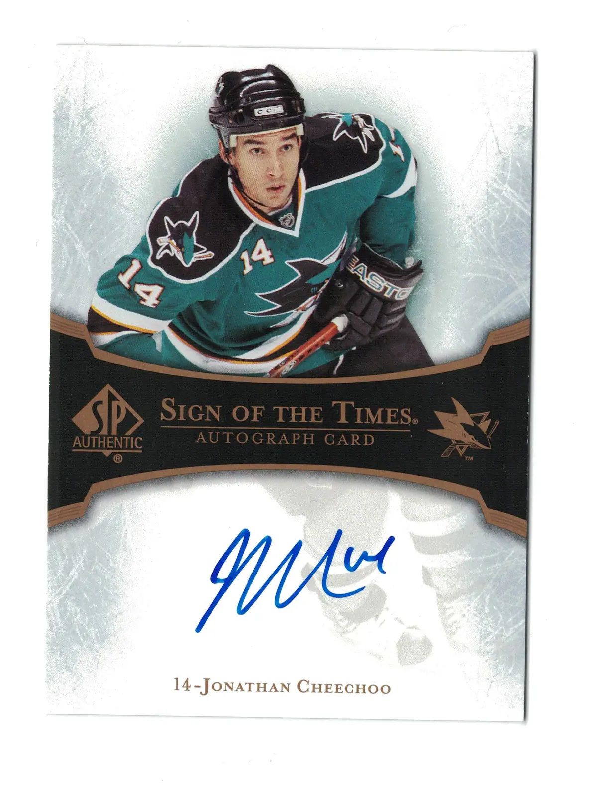 Jonathan Cheechoo Sign of the Times Auto Autograph ST-JC Sharks SP Authentic — front
