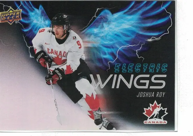Joshua Roy 2026 Upper Deck Team Canada Electric Wings #EW-6 Hockey Card — front