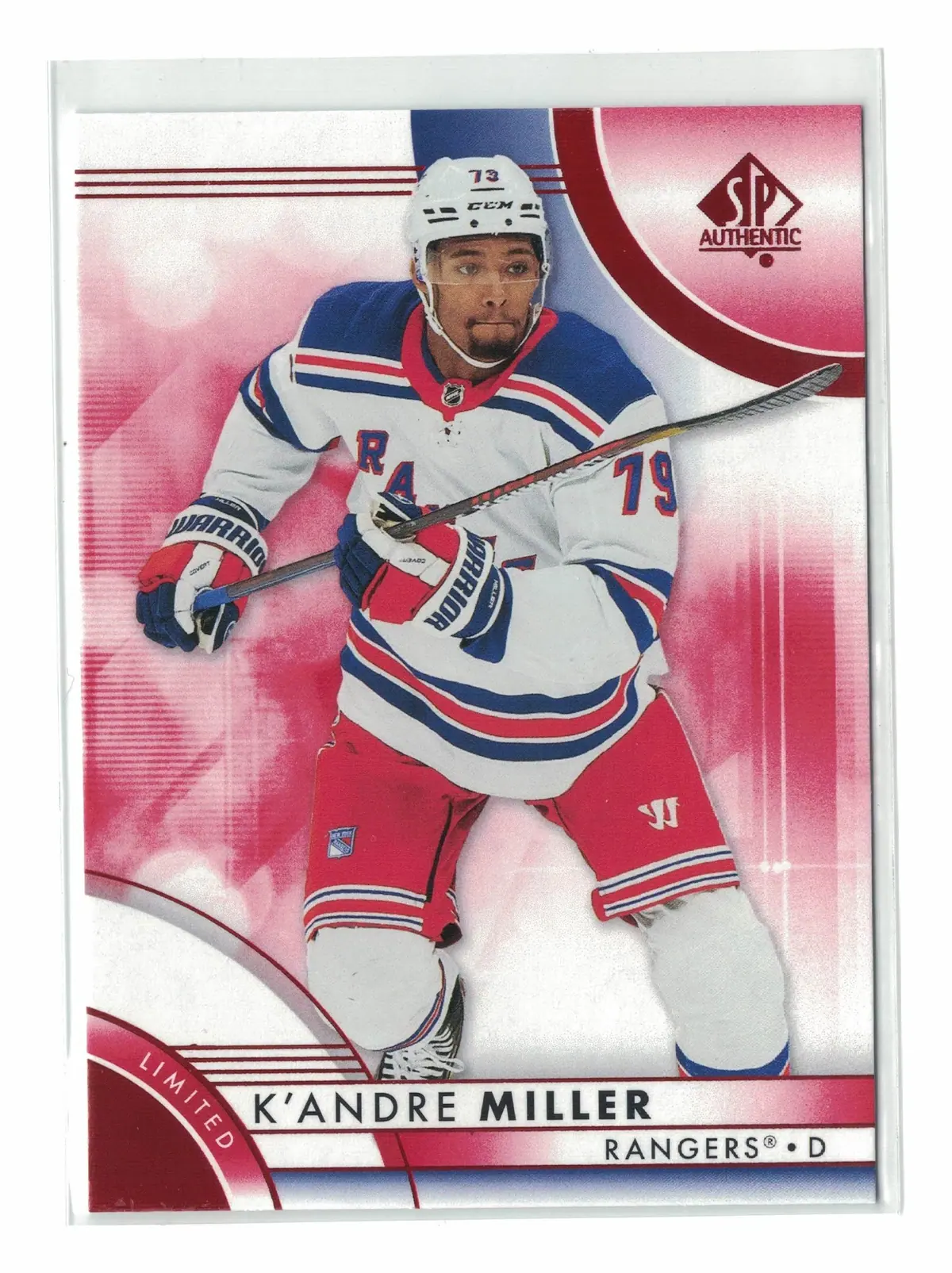 K'Andre Miller Limited Red #83 2023-24 SP Authentic Hockey Card — front