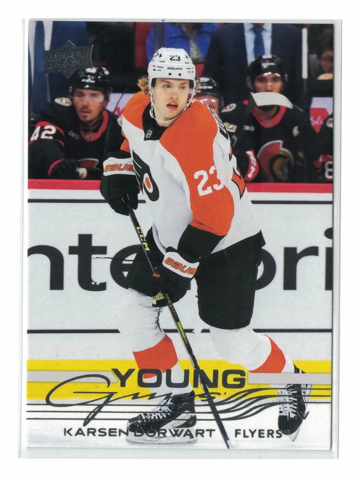 Karsen Dorwart Young Guns #210 2025-26 Upper Deck Series 1 Hockey Card — front