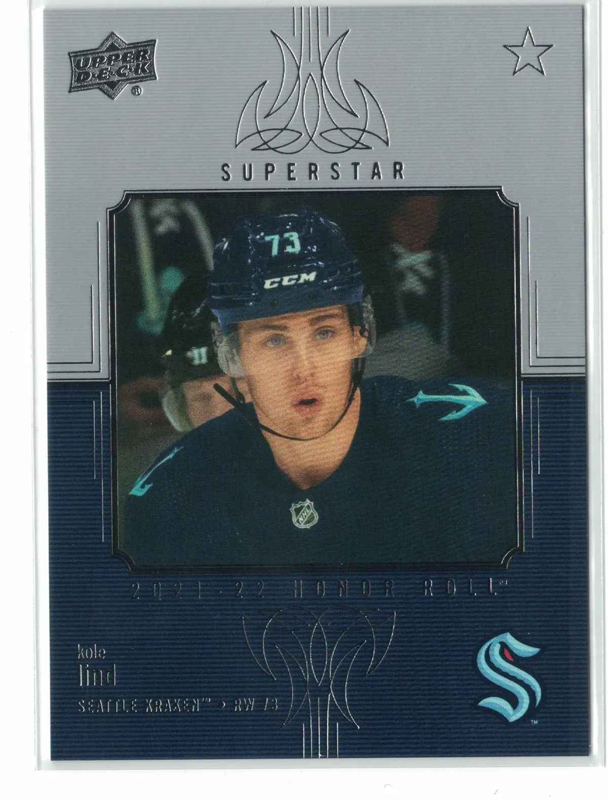 Kole Lind 2021-22 Upper Deck Series 2 Honor Roll #HR-56 Seattle Kraken — front