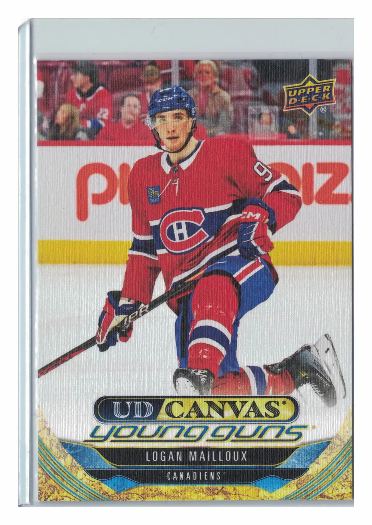Logan Mailloux UD Canvas Young Guns #C-92 2024-25 Upper Deck Series 1 — front