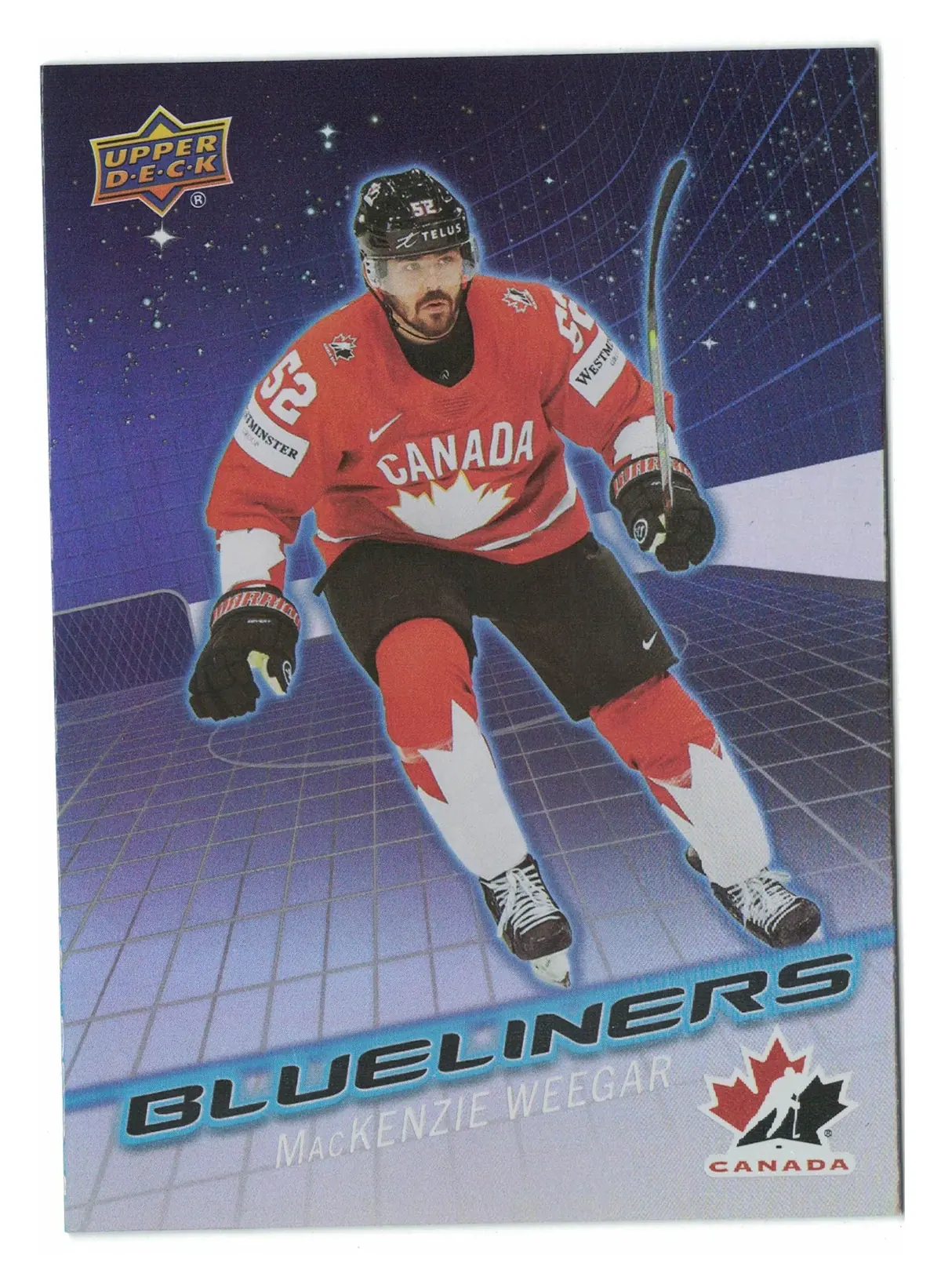 MacKenzie Weegar Blueliners #BL-13 2026 UD Team Canada — front