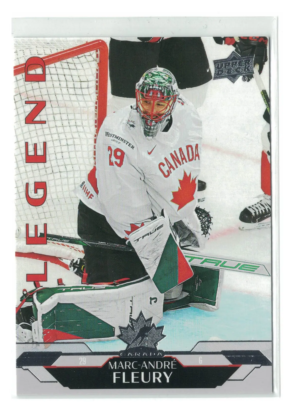 Marc-Andre Fleury Legend #169 2026 UD Team Canada — front