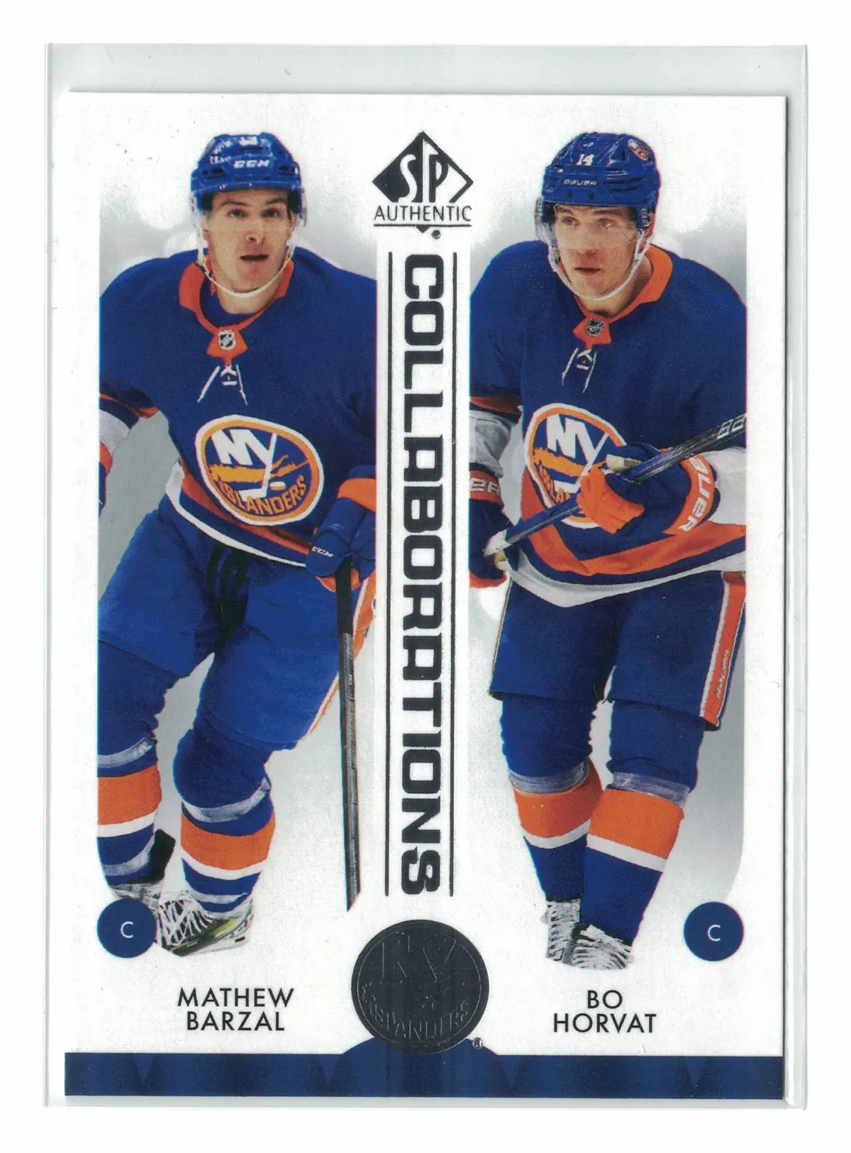 Mathew Barzal / Bo Horvat Collaborations #C-17 2023-24 SP Authentic Hockey Card — front