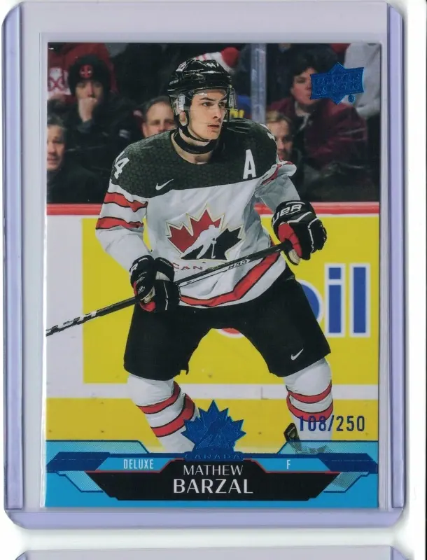 Mathew Barzal Deluxe /250 #108 Islanders 2026 Upper Deck Team Canada Hockey — front
