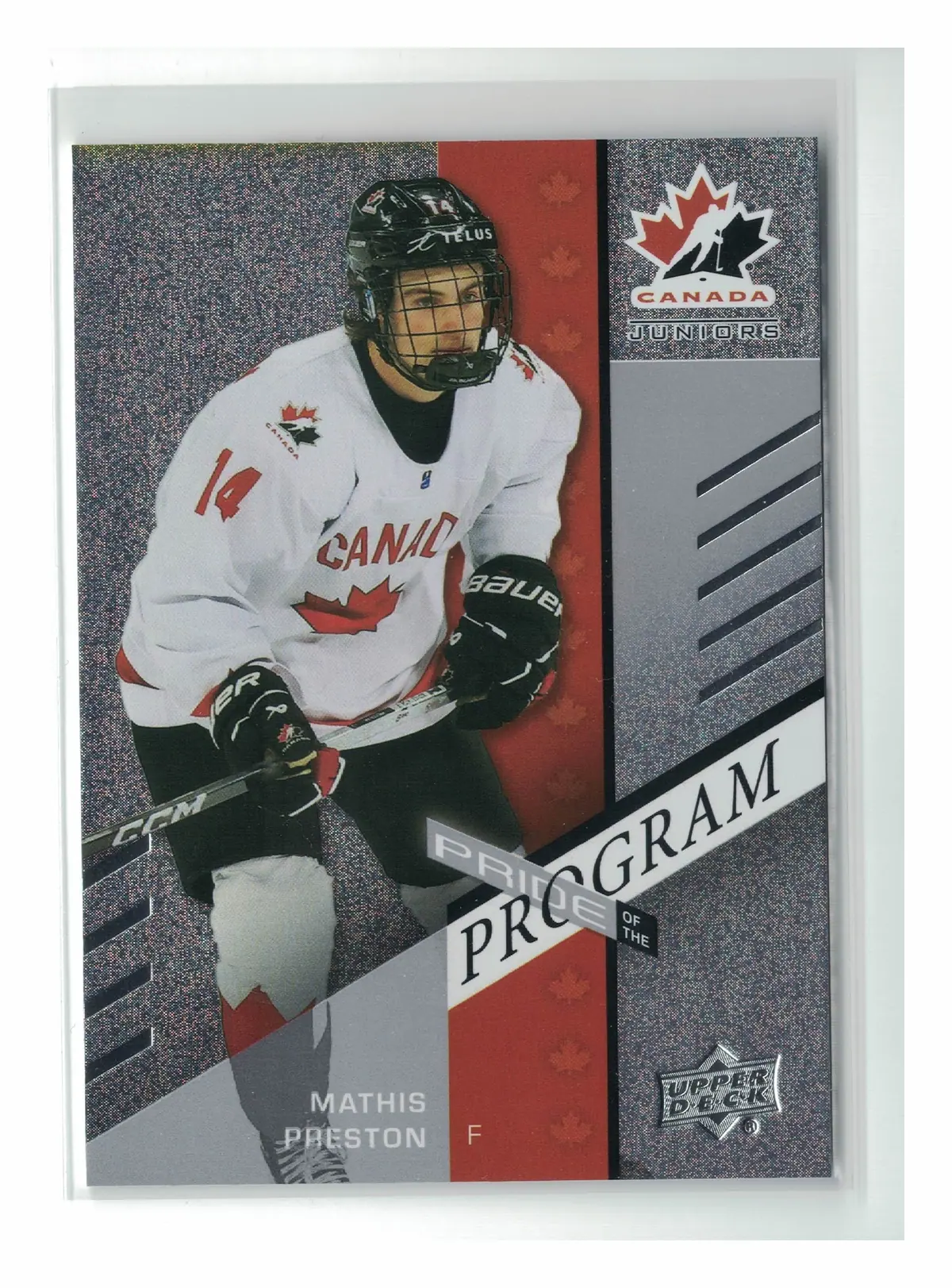 Mathis Preston Pride of the Program #99 2026 Team Canada Juniors Hockey Card — front