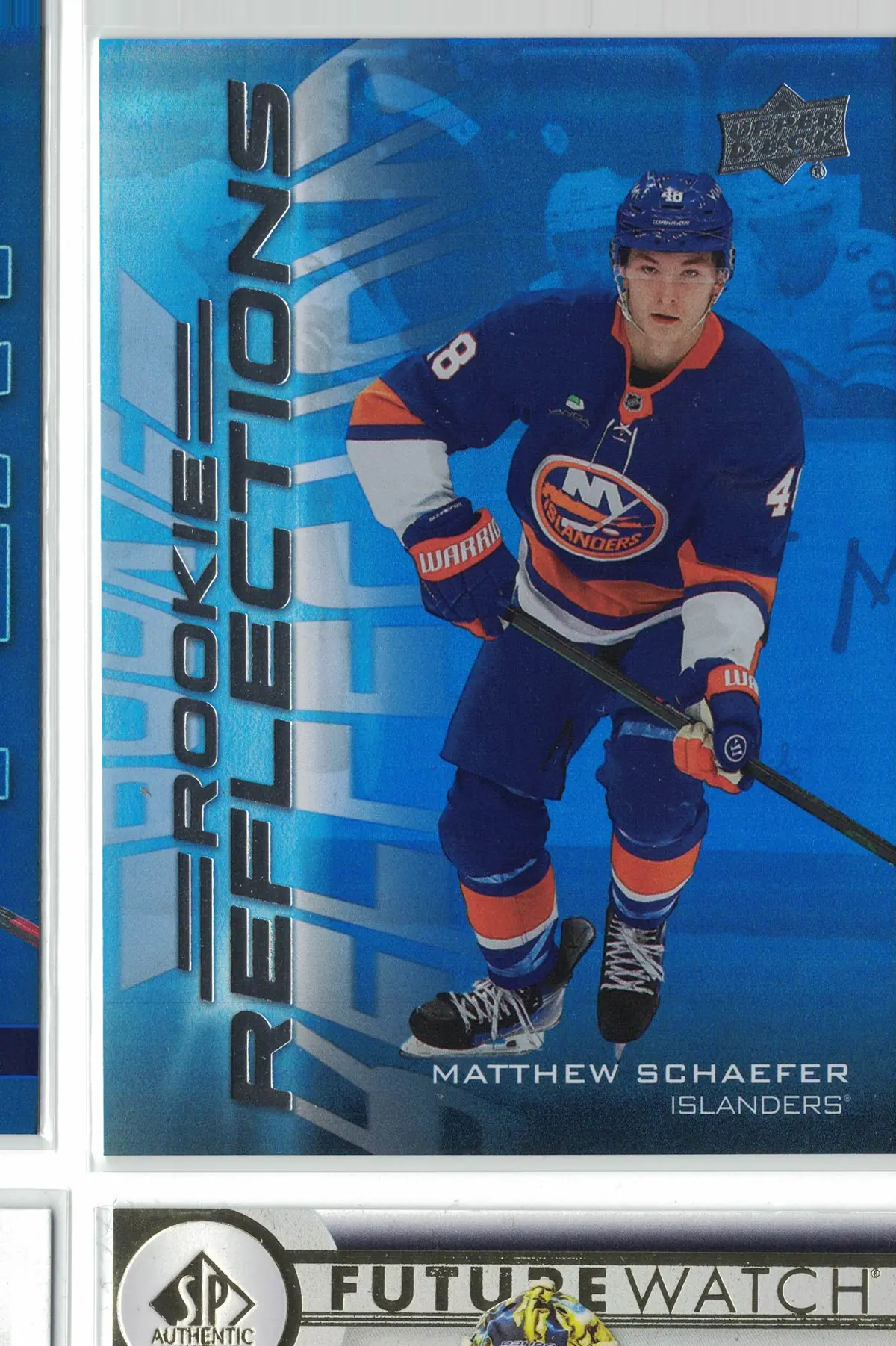 Matthew Schaefer Rookie Reflections #RR-18 2025-26 Upper Deck Extended Series — front