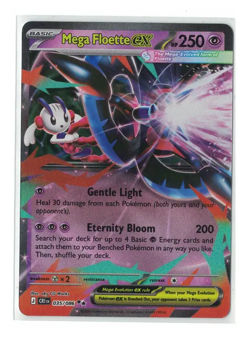 Mega Floette ex Double Rare holo #035/086 2026 Pokemon ME04 Chaos Rising (English)