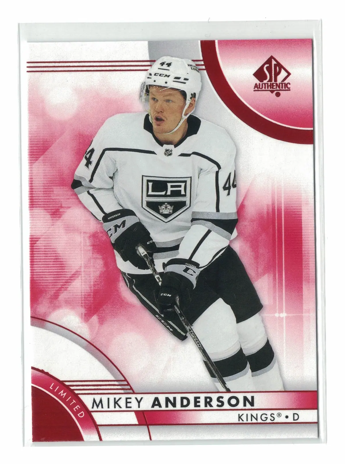 Mikey Anderson Limited Red #95 2023-24 SP Authentic Hockey Card — front