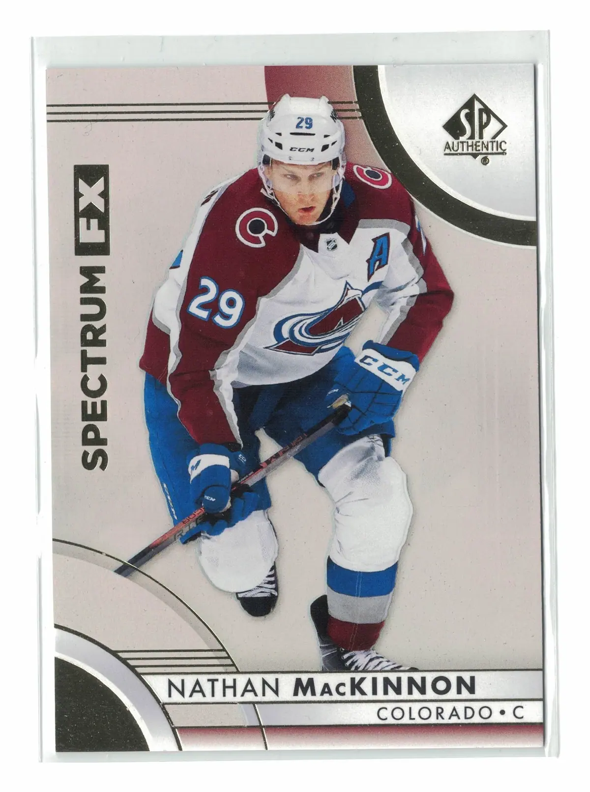Nathan MacKinnon Spectrum FX #S-22 2023-24 SP Authentic Hockey Card — front