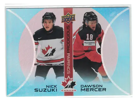 Nick Suzuki / Dawson Mercer Prodigious Pairings #PP-8 2026 Upper Deck Team Canada