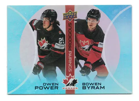 Owen Power / Bowen Byram Prodigious Pairings #PP-15 2026 UD Team Canada