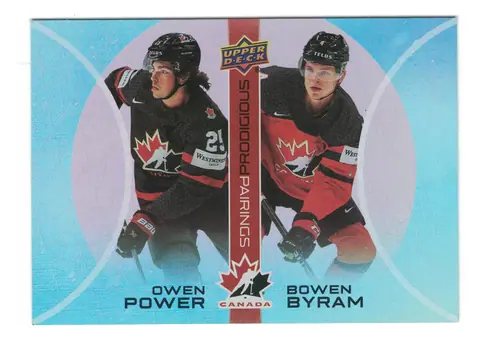 Owen Power / Bowen Byram Prodigious Pairings #PP-15 2026 UD Team Canada