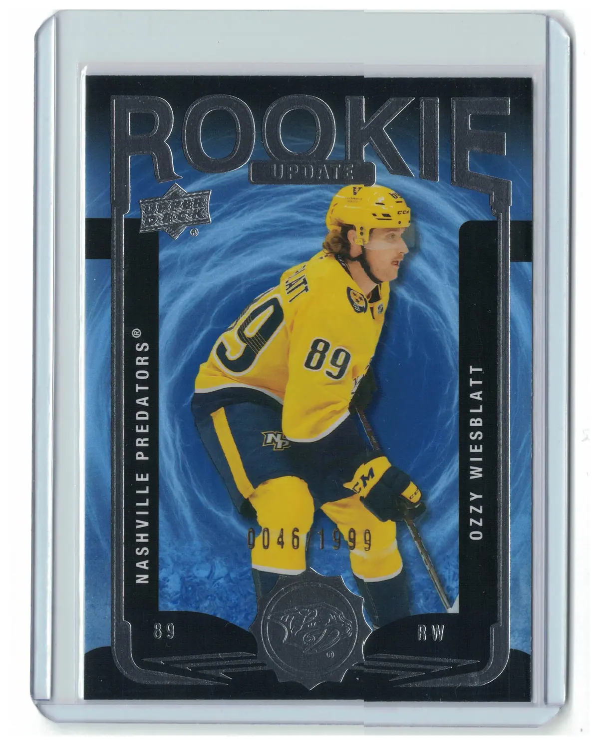 Ozzy Wiesblatt 2025-26 Upper Deck Extended Rookie Update 0046/1999 #RU-18 — front