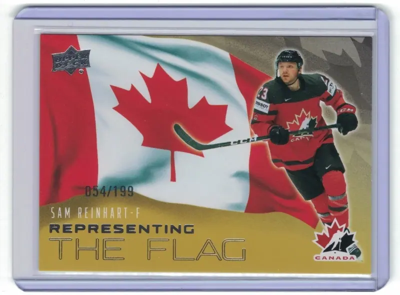 Sam Reinhart Representing the Flag Gold /199 RF-9 Panthers 2026 UD Team Canada — front
