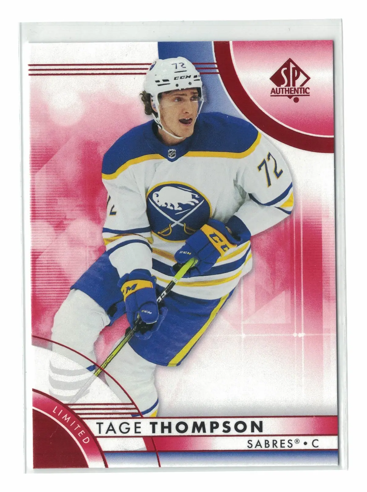 Tage Thompson Limited Red #30 2023-24 SP Authentic Hockey Card — front