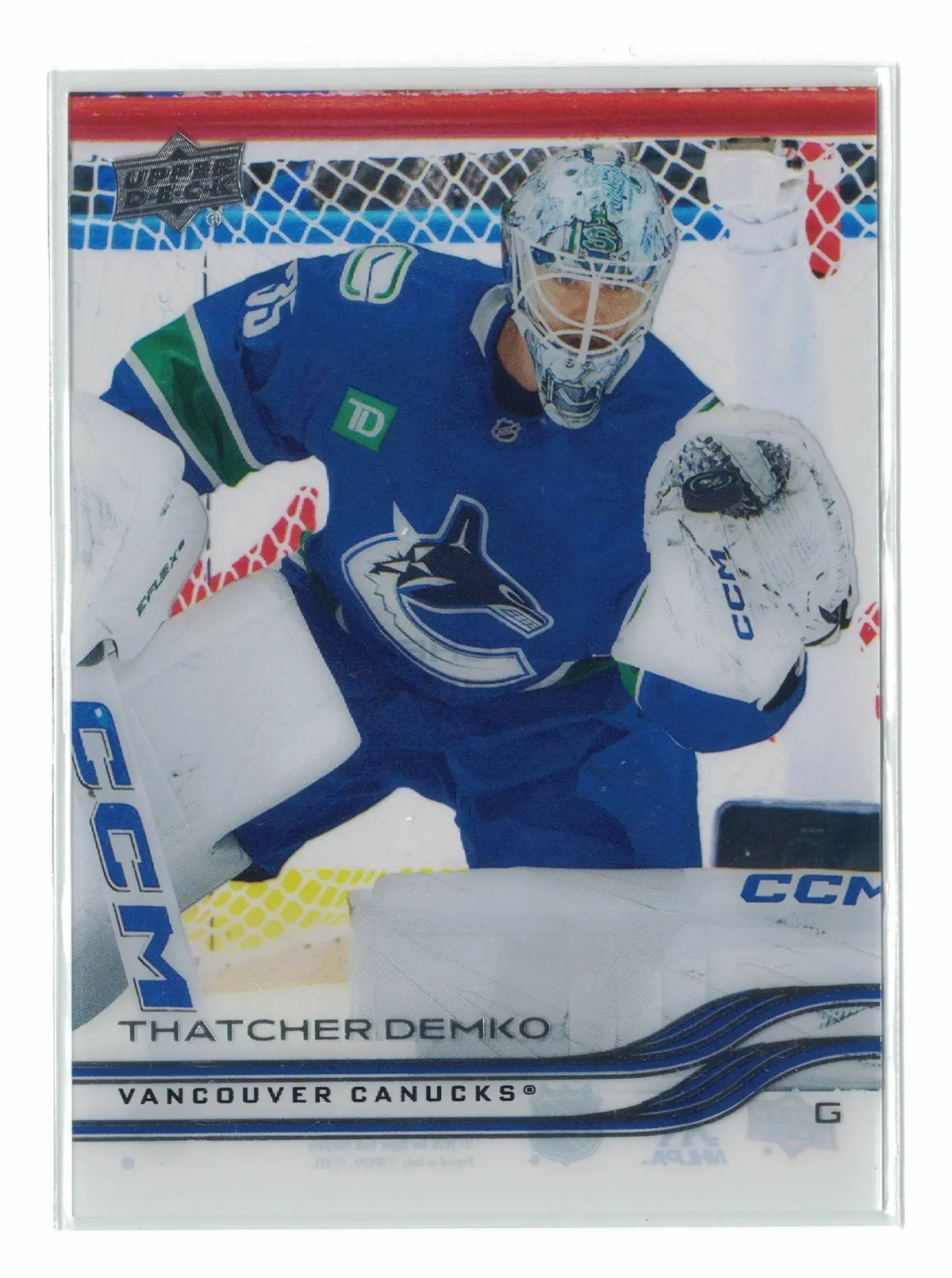 Thatcher Demko Clear Cut #430 2025-26 Upper Deck Series 2 Hockey Card — front