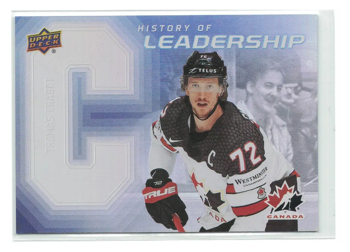 Thomas Chabot History of Leadership #HL-9 2026 UD Team Canada — front