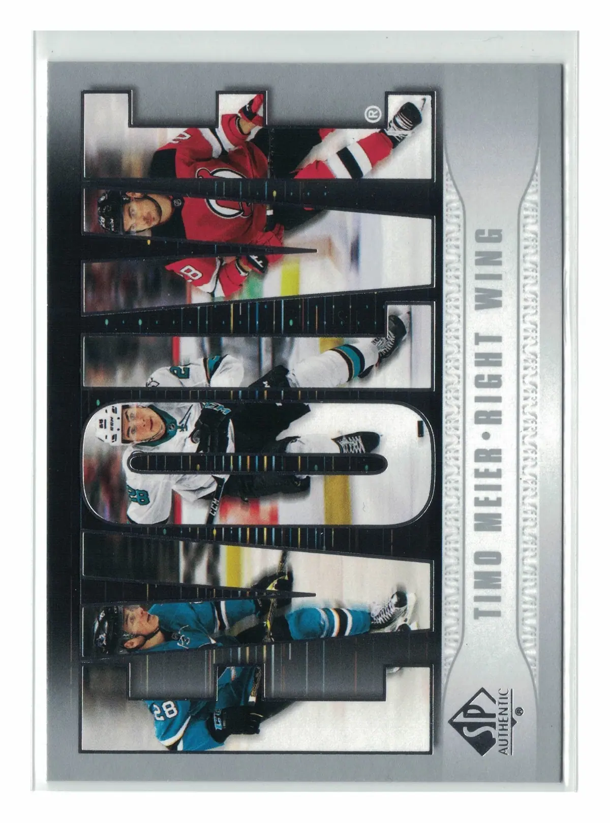 Timo Meier Evolve #E-18 2023-24 SP Authentic Hockey Card — front