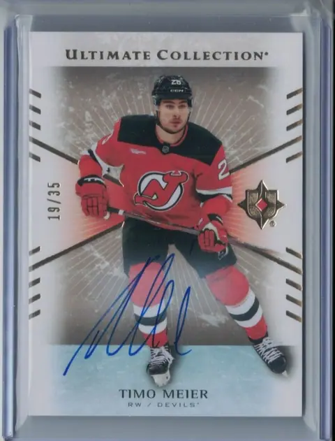 Timo Meier Ultimate Collection Gold Auto /35 #68 Devils 2025-26 UD Ultimate