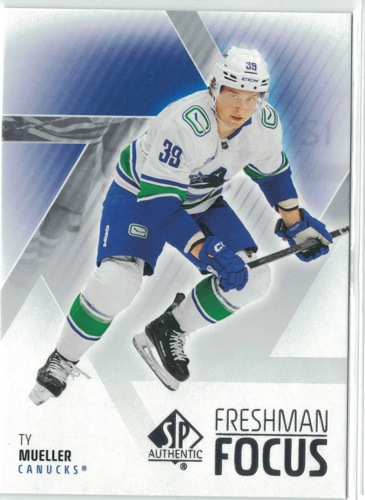 Ty Mueller 2025-26 SP Authentic Freshman Focus #FF-29 Vancouver Canucks — front