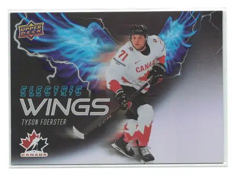 Tyson Foerster Electric Wings #EW-19 2026 Upper Deck Team Canada